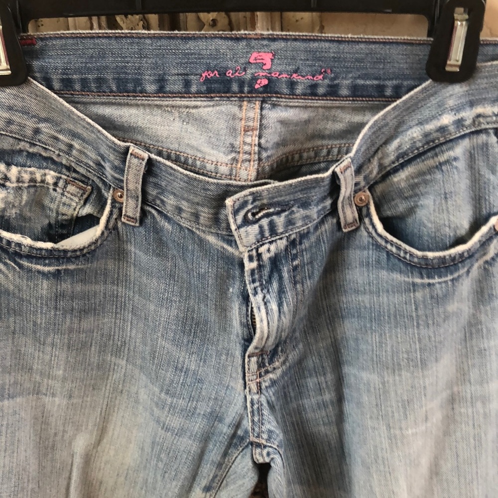 Worn jeans
